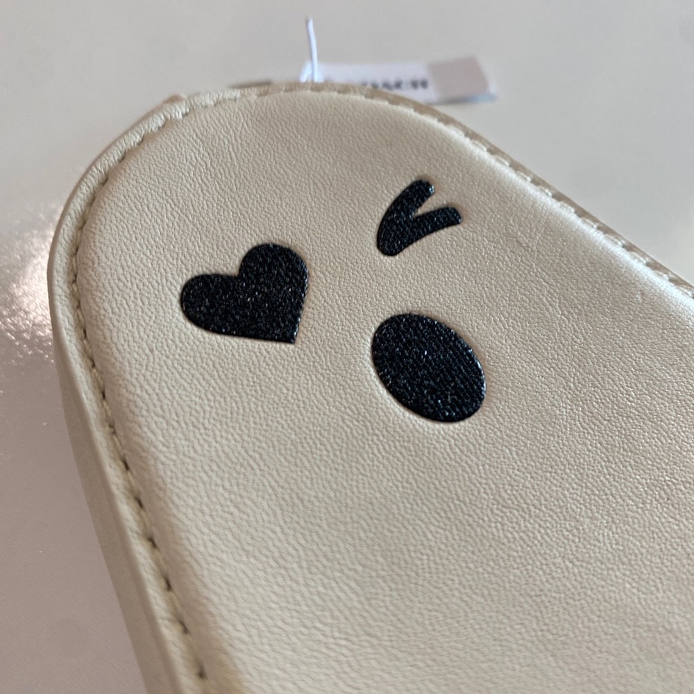 NWT Coach Ghost Coin Purse Halloween Limited Edition Leather Zipper Bag Heart - Picture 5 of 7